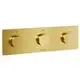 KLUDI-PushTronic-Elektronisches-UP-THM-mit-Feinbauset-PVD-Brushed-Gold-38300N0-00 gallery number 1